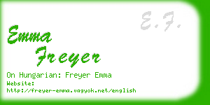 emma freyer business card